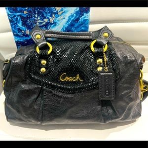 Coach Black bag with Gold Hardware